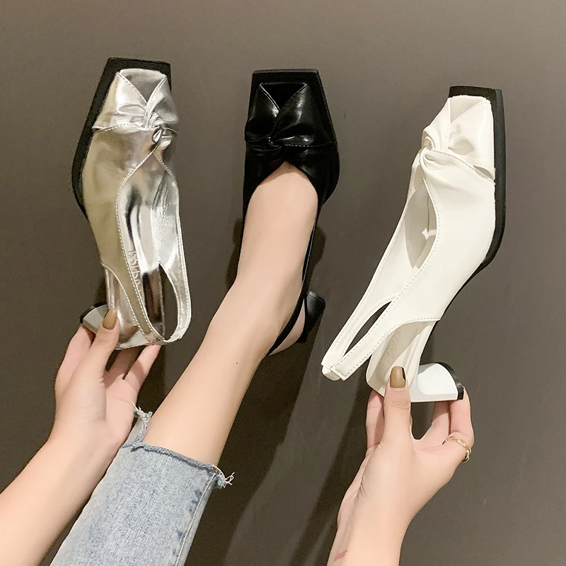 

Сандалии женские на высоком каблуке, модные туфли на шпильке, дизайнерские босоножки, черные туфли для банкета, лето 2022