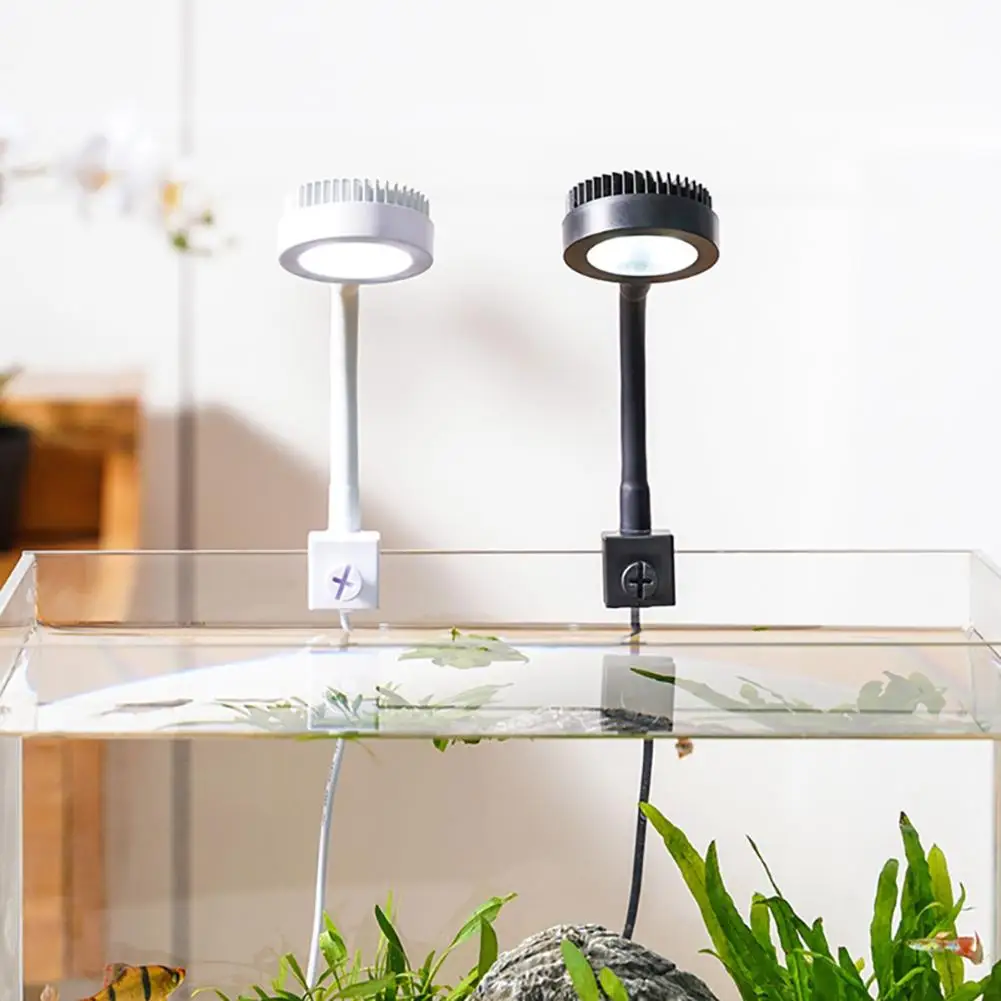 

Светодиодный мини-светильник для аквариума, водонепроницаемый, высокая яркость, вращение на 360 градусов, фотовспысветильник