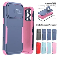 heavy duty protective case for iphone 13 pro max candy color hybrid armor phone case for apple 13 pro slide lens protector cover