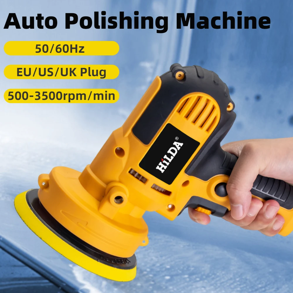 

Electric Car Polisher Machine 3500rpm Variable Speed Powered Car Buffer Polisher Portable Handheld Sander for Scratch Repairing