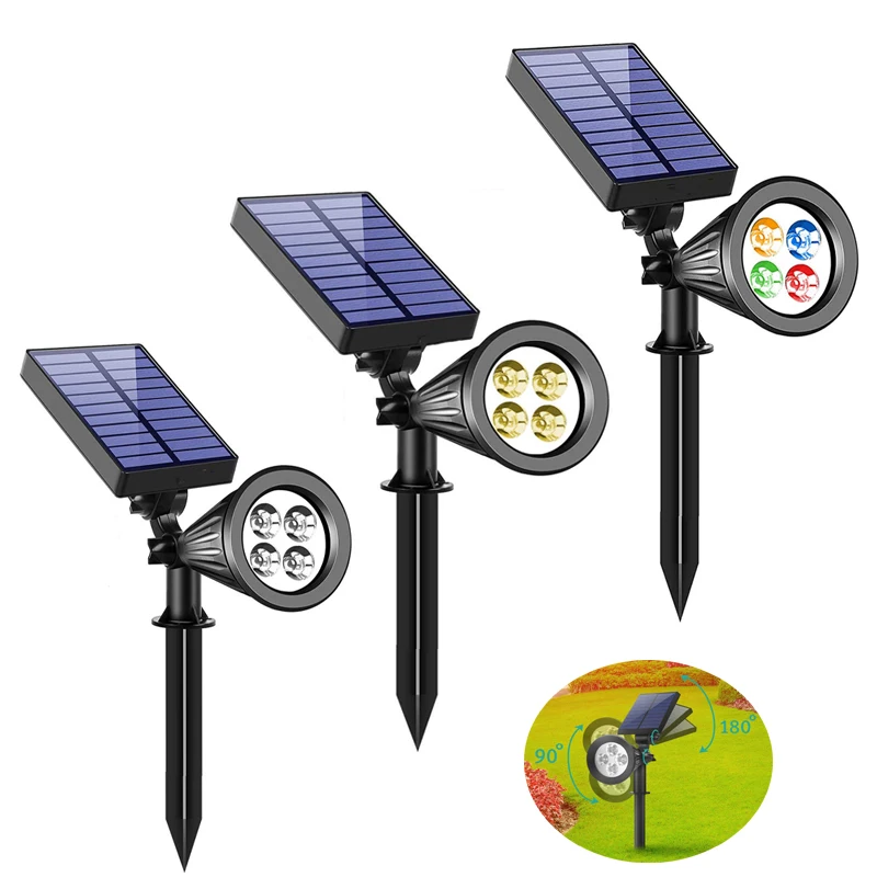 

Регулируемый садосветильник фонарь на солнечной батарее, водонепроницаемый суперъяркий настсветильник светильник для ландшафта, уличное ...