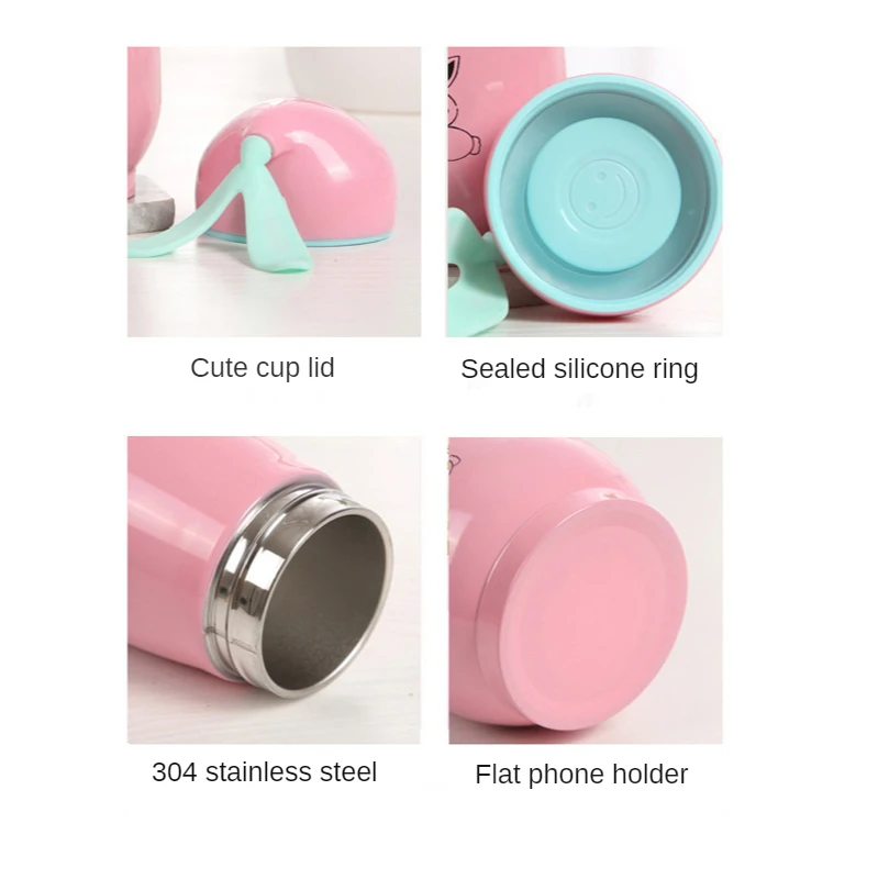 Термос из нержавеющей стали дорожные кофейные чашки с кроликом премиум-класса