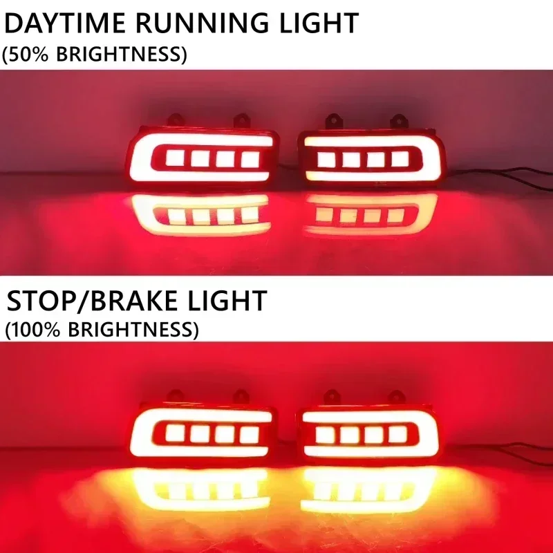 1 пара автомобильных светодиодных задних противотуманных фар бампер дальний