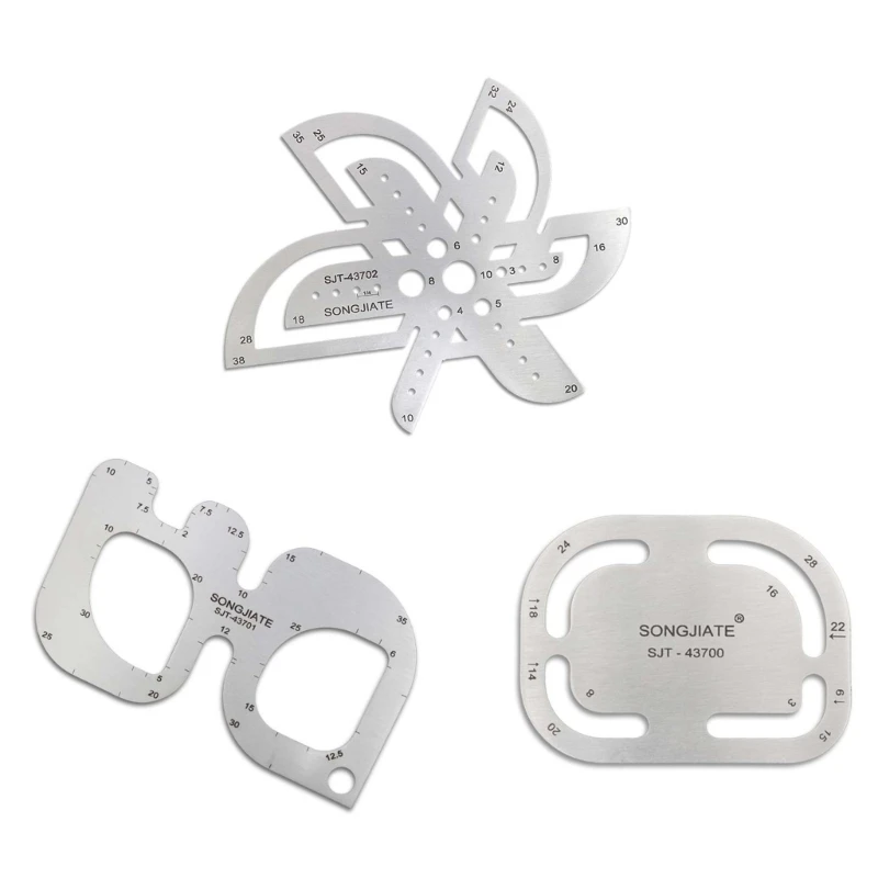 

Leather Cutting Tool Corner Cutters Circle Ruler Metal Drawing Template Guide