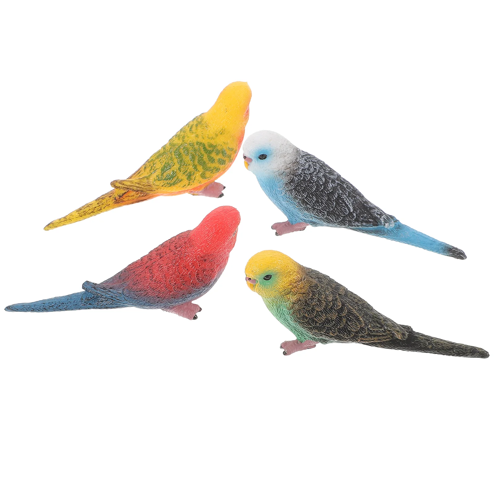 

Budgerigar Model Small Bird Figurine Artificial Parrot Figurines Decors Decorative Adornment Lifelike Models Decorations