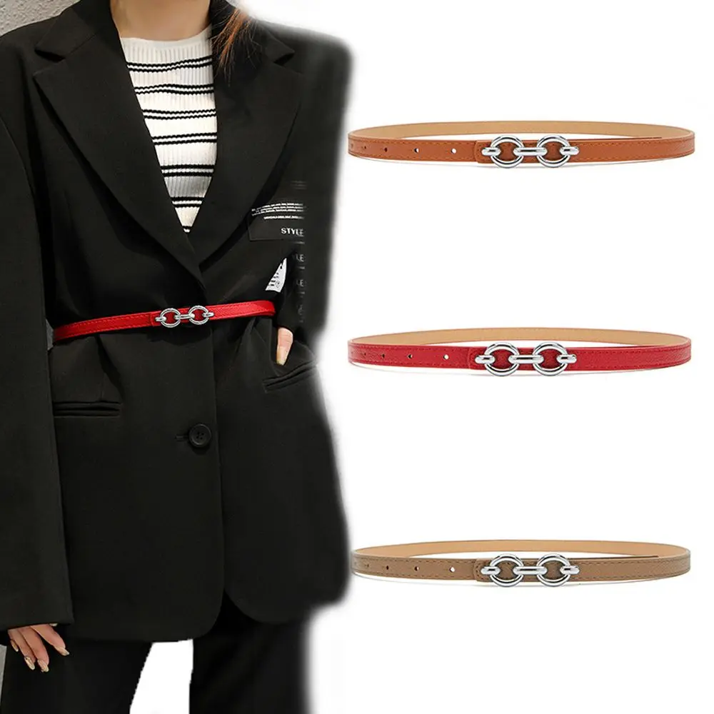 

Женский тонкий ремень из ПУ кожи, с металлической пряжкой