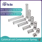 Цилидрическая Пружина сжатия катушки, пружина возврата ротора Y-типа, высококачественная сталь 65MnSpring, проволока диаметром 0,6-0,7 мм