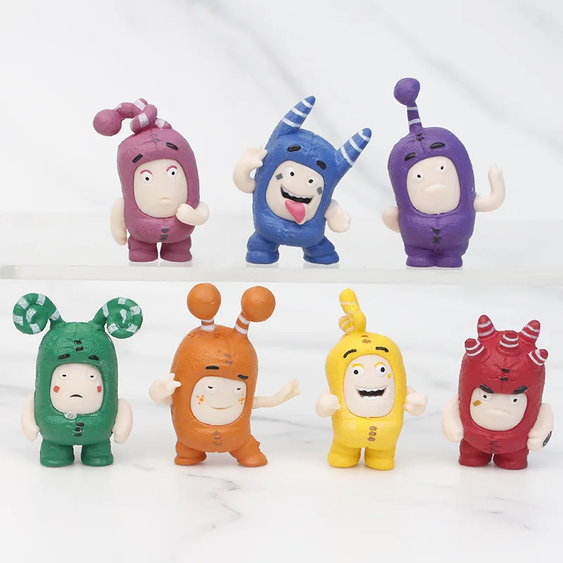 7 шт./компл. аниме мультфильм Oddbods милые игрушки куклы ПВХ фигурки Коллекционная