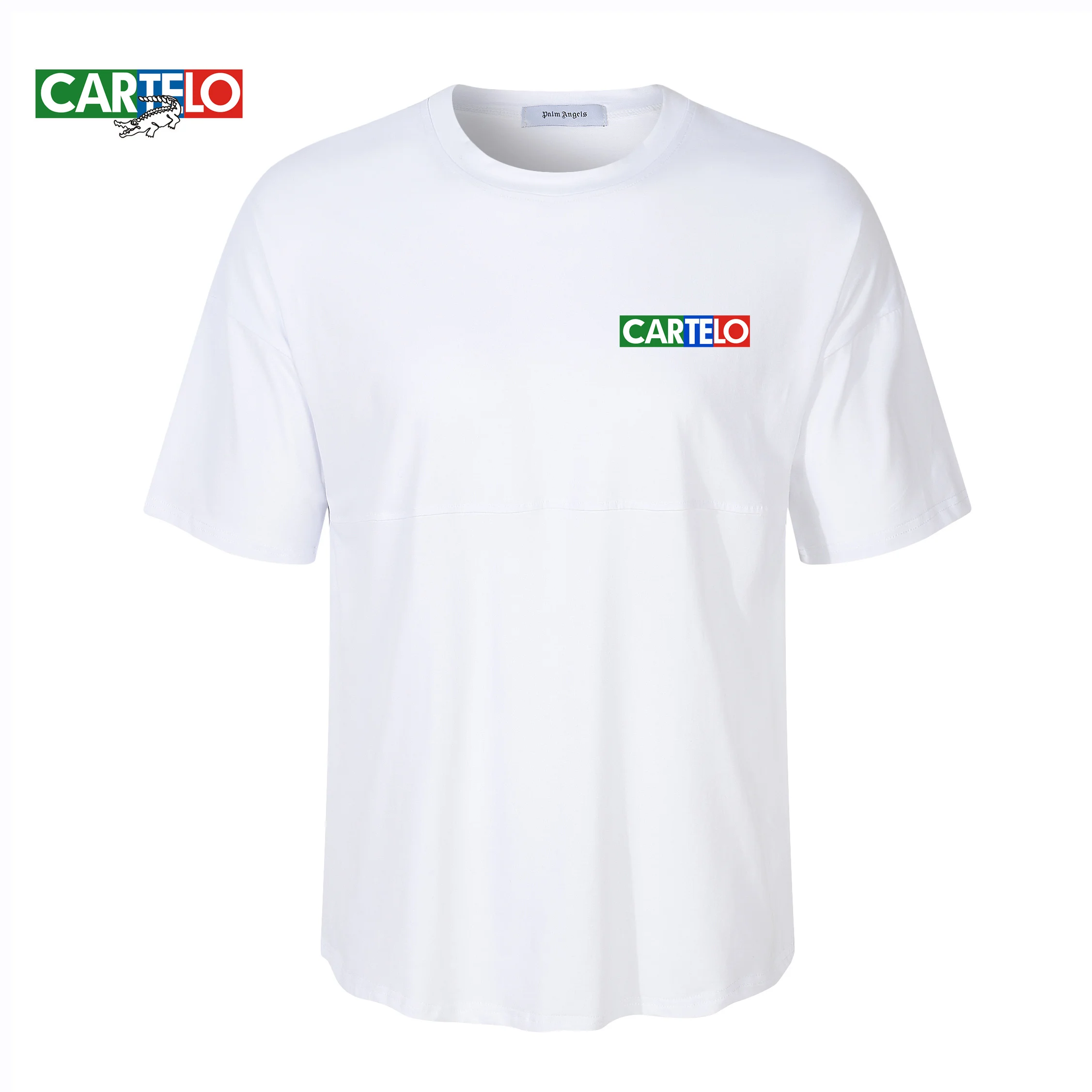 

Cotton Men's Cartelo T Shirts Short Sleeves Fashion Brand Trend White Black Clothes T Shirts Women Tailored Products Summer