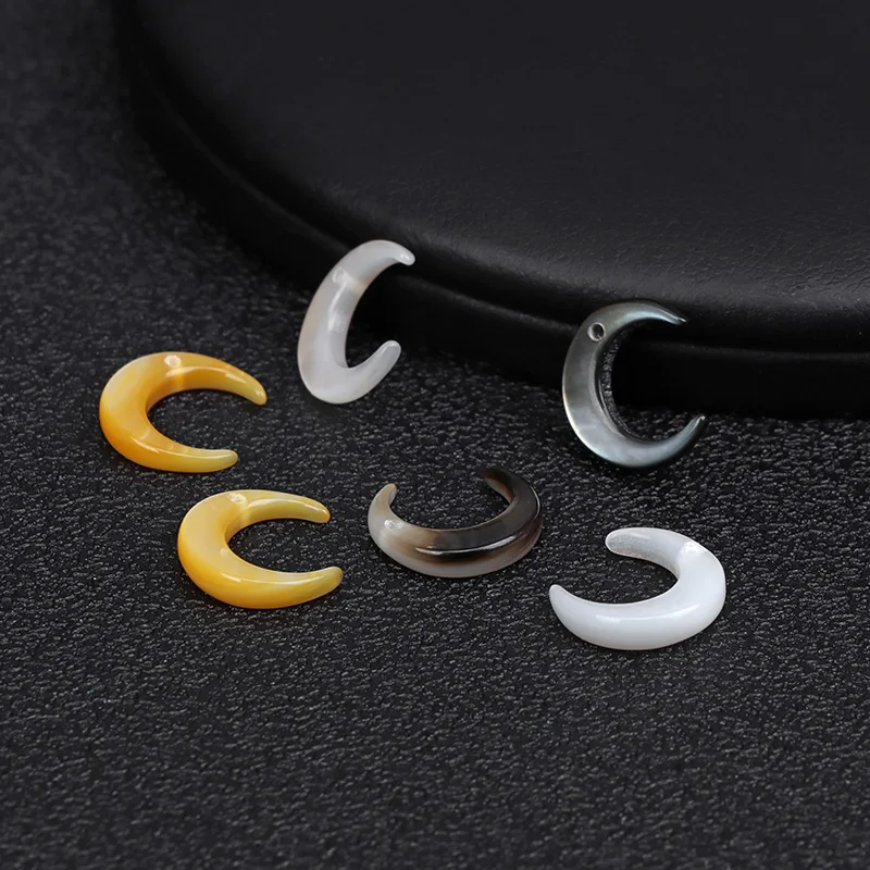 100% натуральный перламутровый бисер в форме Луны улыбка отверстие Свободные