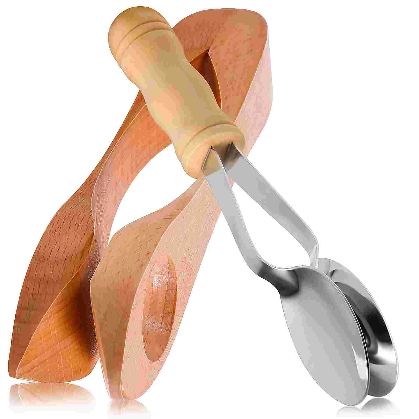

2 Pcs Music Spoon Instrument Kids' Musical Instruments Traditional Lollipop Wood Hand Percussion Folk Child
