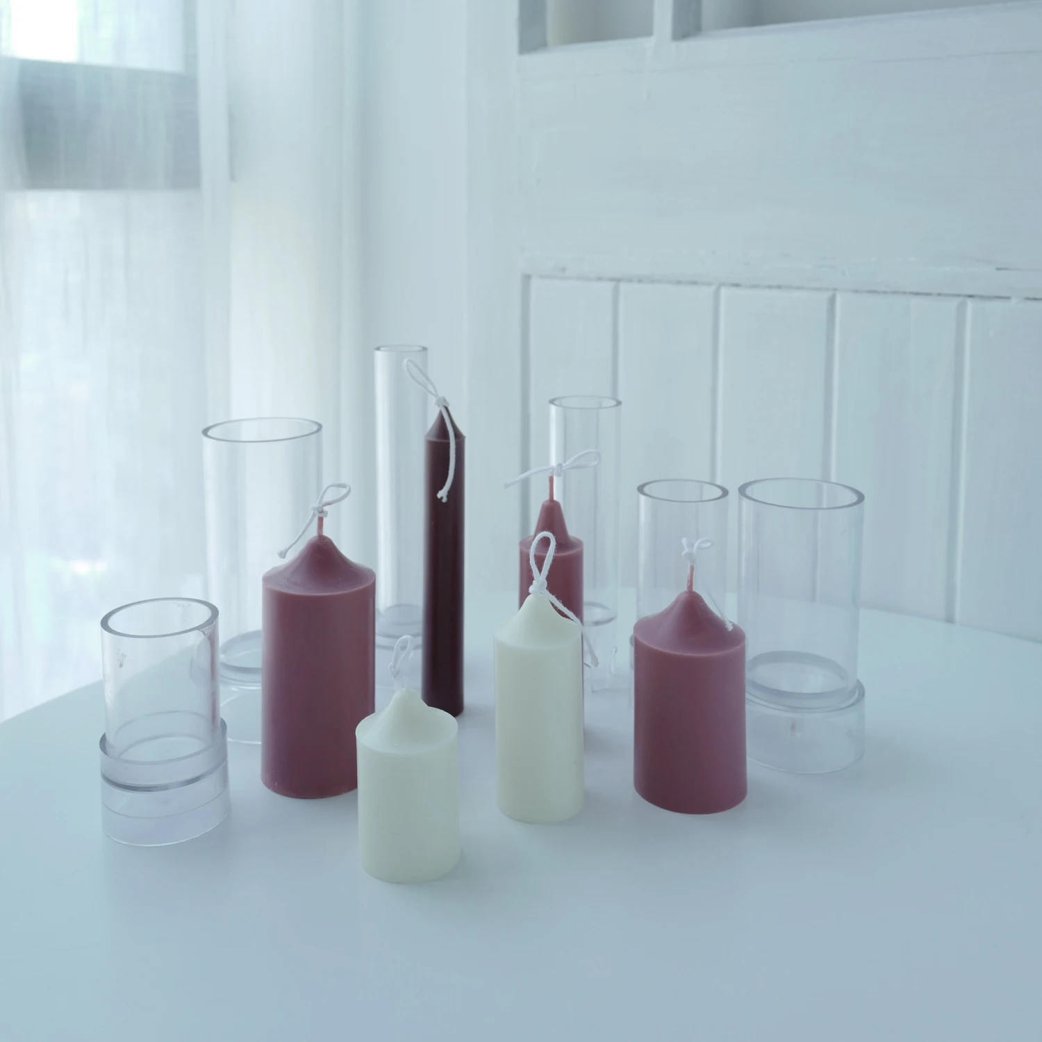 DIY цилиндрическая восковая ароматическая акриловая Форма для свечей креативный