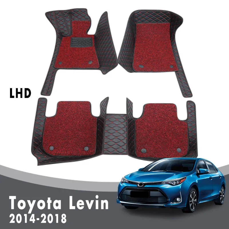 

Carpets For Toyota Levin 2018 2017 2016 2015 2014 Luxury Double Layer Wire Loop Car Floor Mats Interior Custom Leather Protector