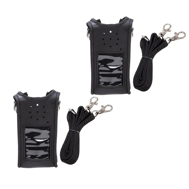 

NEW-2Pcs For Baofeng UV-9R BF-A58/ 9R Plus/UV-9R ERA Walkie Talkie PU Leather Case Cover