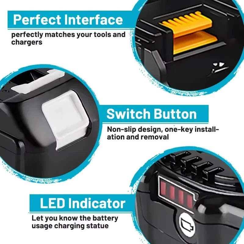 100% оригинальная замена аккумулятора 18 В для Makita DDF487 DGA404 DTW700 DTD173 DHP487 аккумулятор