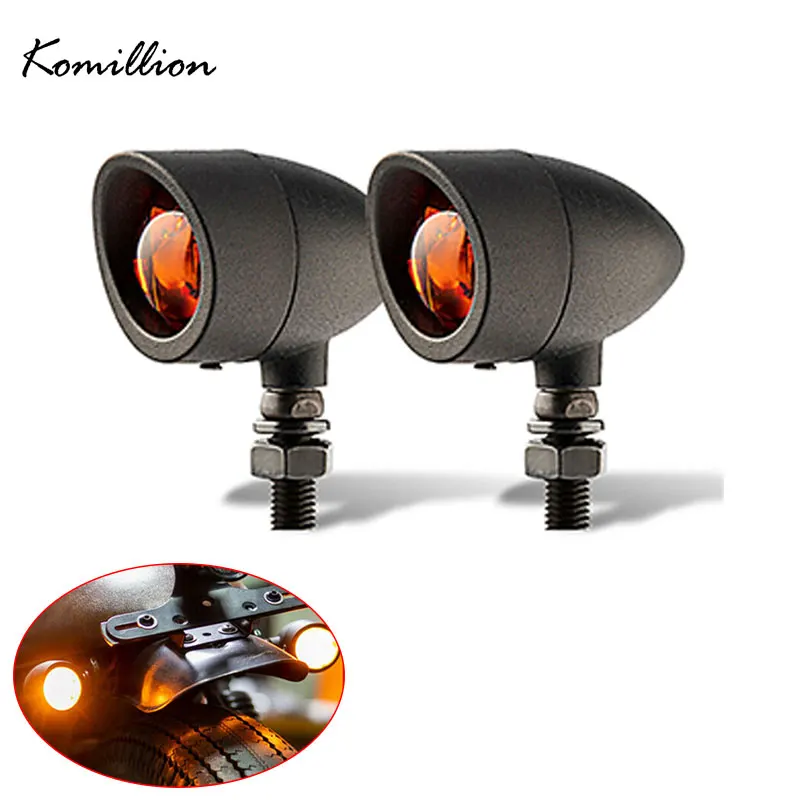 

2pcs Motorcycle Mini Bullet Metal Turn Signal Light LED Brake Indicator Tail light for Harley Honda Yamaha Suzuki KawasakiDucati