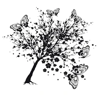 butterfly on tree clear stamp for scrapbooking rubber stamp seal paper craft clear stamps card making
