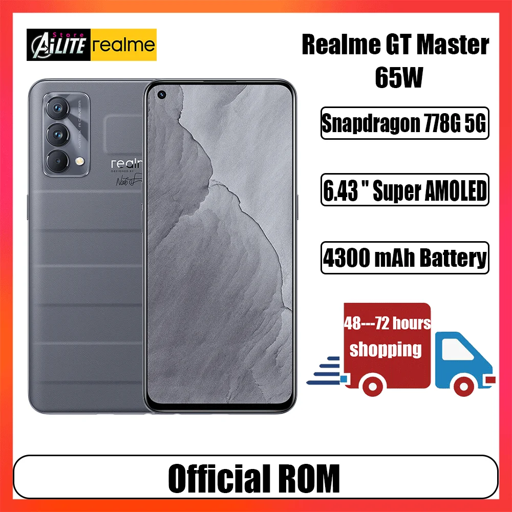 

Смартфон Realme GT Master Edition 5G, Snapdragon 778G, 6,43 дюйма, 120 Гц, 64 мп, поддержка быстрой зарядки 65 Вт, 4300 мА · ч, OTA NFC