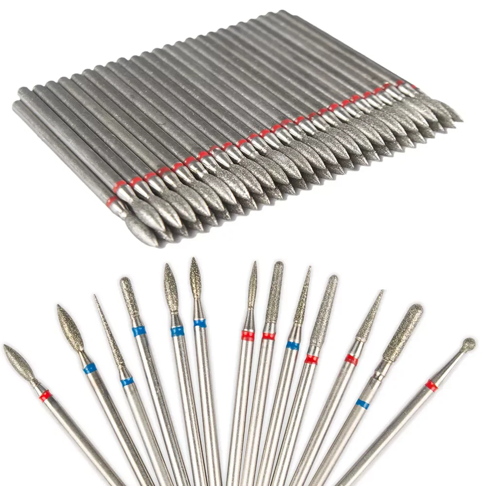 

8pcs Diamond Nail Drill Bits Set Cuticle Cleaner Bit for Acrylic Nail Gel Removing Milling Cutter Manicure Machine Accessories