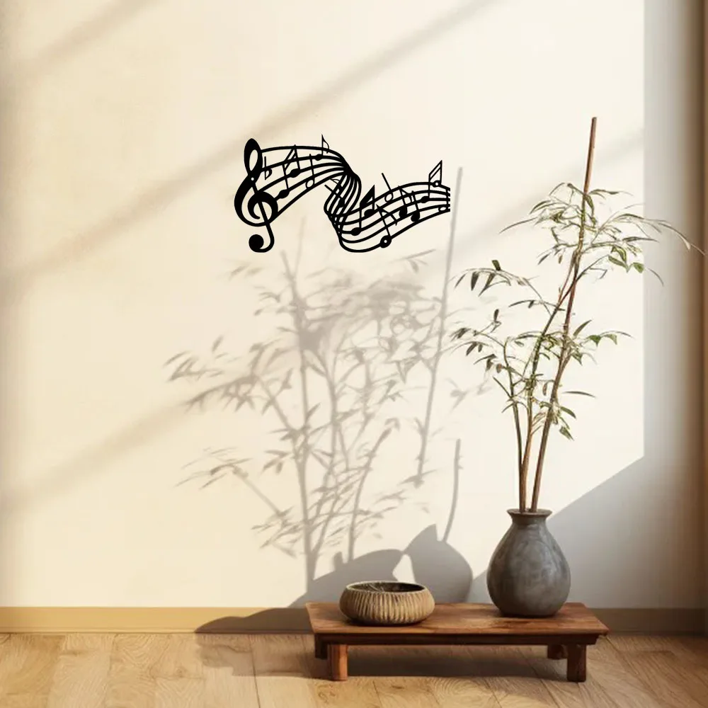 Современное Металлическое Настенное Искусство С Цитатами. Дизайн Одной Нотой.