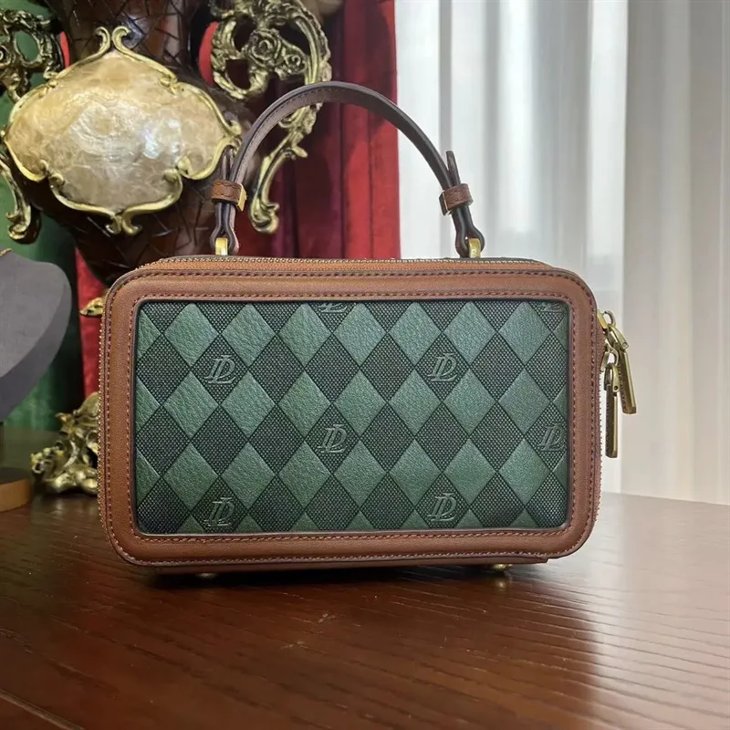 Genuine Leather Classic Famous Brand Designer Charm Single Shoulder Messenger Bags For Ladies Style Women's Small Square Bags