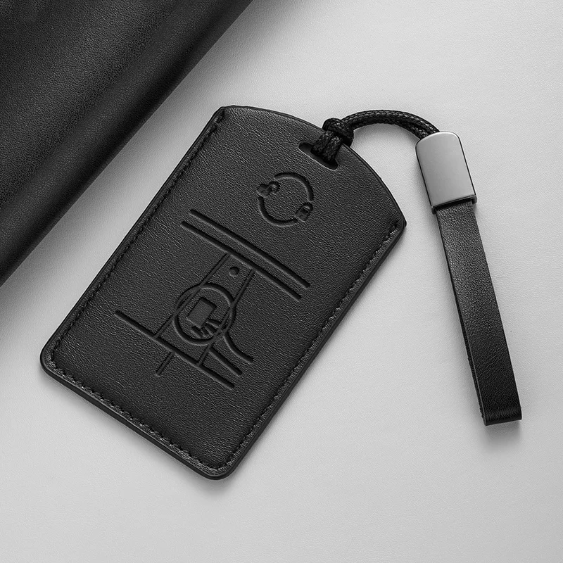 Кожаный автомобильный чехол для удаленного ключа с NFC-картой защитный