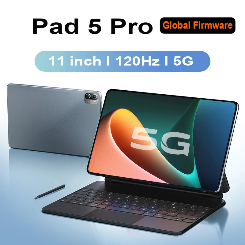 

2022 Newest Tablet Pad 5 X101 With Snapdragon Processor Android 10 11 Inch PC 6GB RAM 128GB ROM Bluetooth Keyboard Laptop