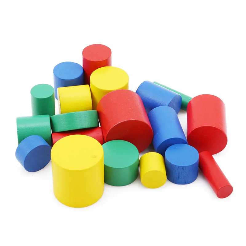 

1 Set Kids Wooden Geometric Balanced Building 3d Puzzle Toys Montessori Educational Game For Children IQ Learning With Cloth Bag