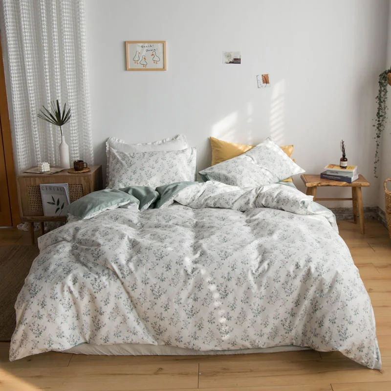 

Женский комплект постельного белья из 100% хлопка, с цветочным принтом