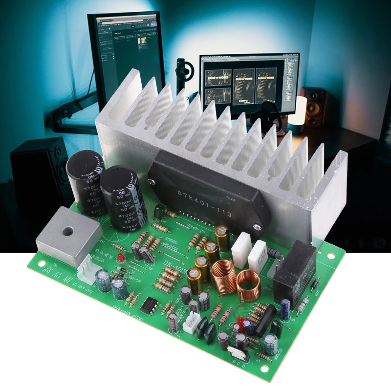 

DIY STK401 Amplifier Board 2.0 Channel Double High-Power AC Dual 24V-28V Thick Film Series Amplifier Board H8WD