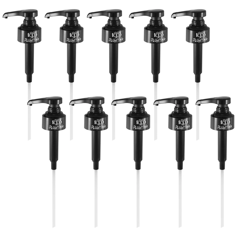 

10 Pack Coffee Dispenser Syrup Pump Black Liquid Dispenser For Monin Syrup Snow Cones Flavorings & More