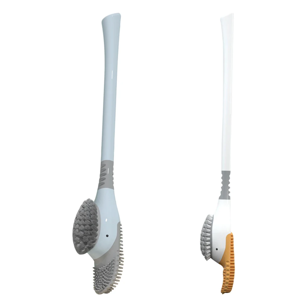 

Silicone Toilet Brush Bathroom Bathtub Long Handle Washing Scrubber Hotel Apartment Cleaning Tool Housewarming Supplies