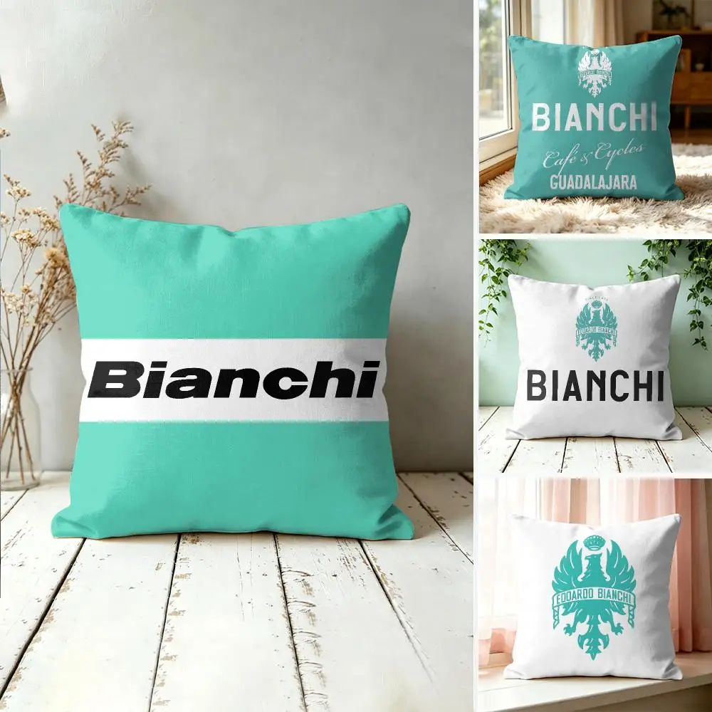 Фото Роскошная декоративная наволочка с логотипом B-Bianchi, квадратная, 40x40 см, для дивана, спальни, гостиной, домашнего декора. №1