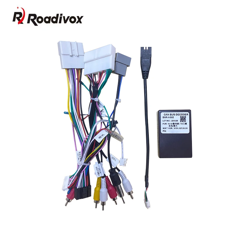 

Автомобильный 16-контактный жгут проводов аудио с Canbus для Nissan Qashqai J11 стерео Nissan Qashqai J11 X-Trail 3, адаптер проводов для установки