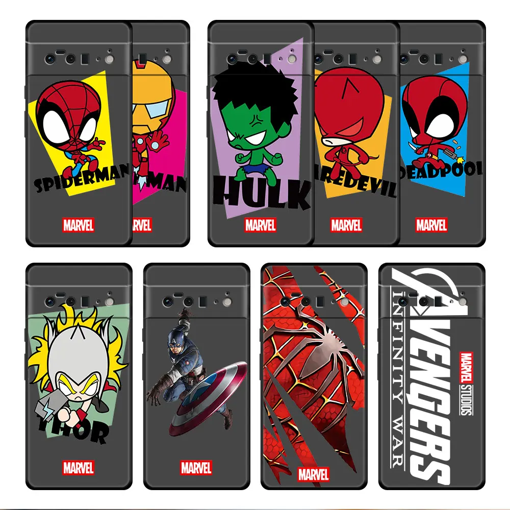 

Marvel Spiderman Ironman Thor Cell TPU Case for Google Pixel 5a 6 Pro 5G 3 5 4a 4 XL 4XL 4G 6Pro 3XL Original Official