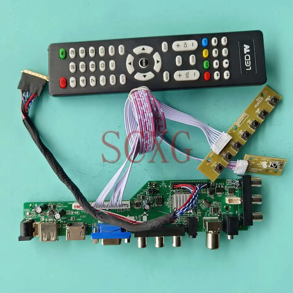 

Fit LP156WH2-TLRB 1366 768 LCD Screen DVB Digital Signal VGA HDMI-Compatible USB AV LVDS 40 Pin 15.6" Control Driver Board Kit