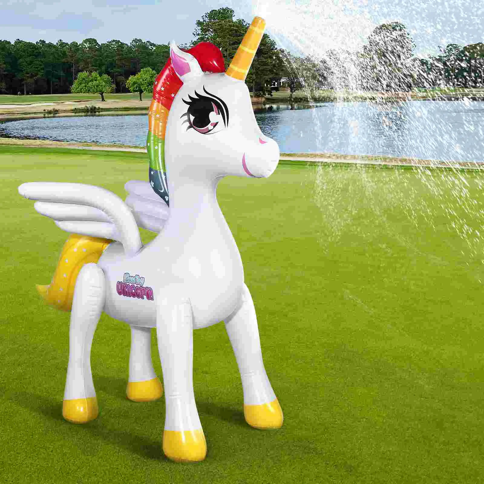 

IBASETOY 150cm PVC Inflatable Sprinkler Water Spraying Splashing Spout Summer Supplies For Swimming Pool Garden