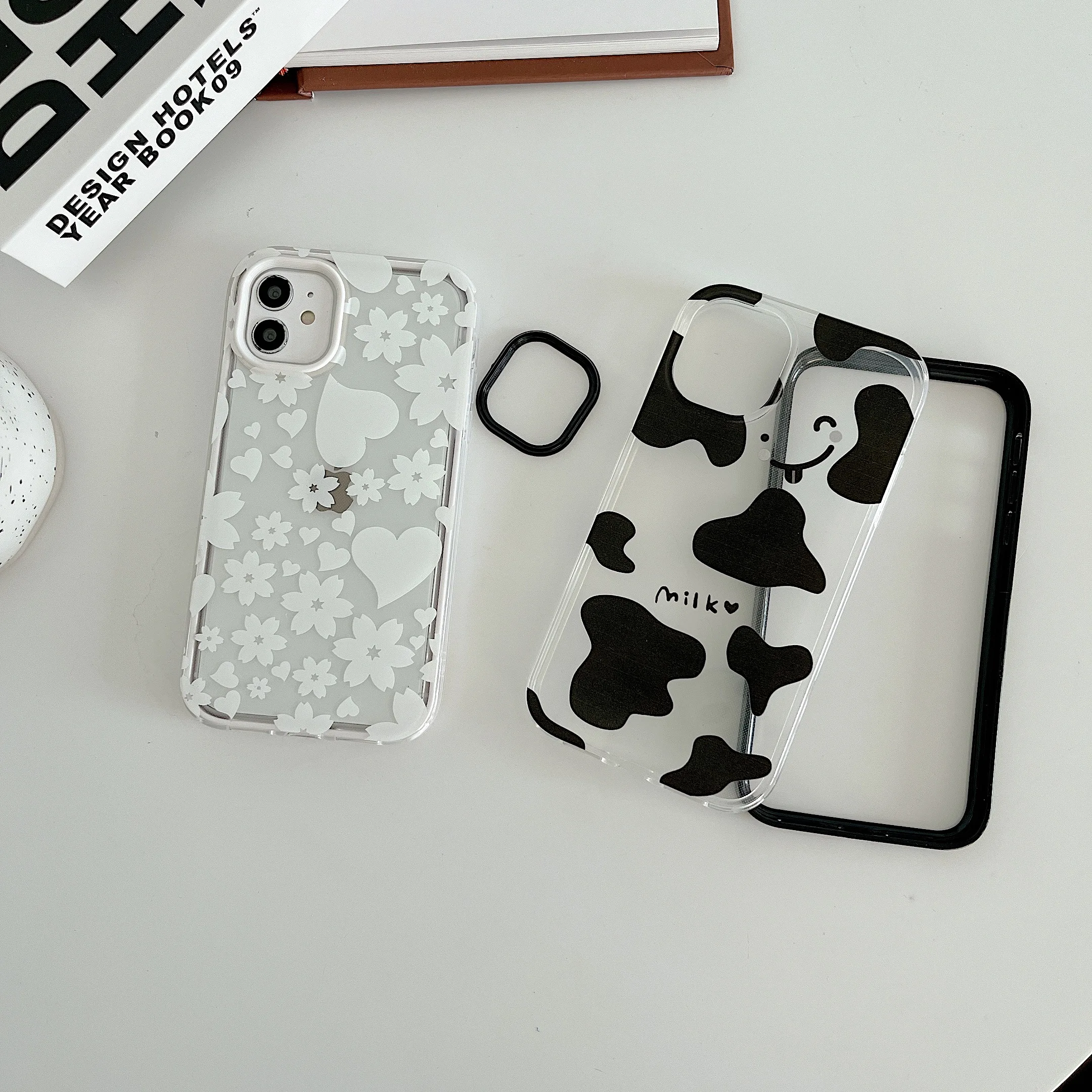 3 IN 1 Heart Silicone Case For iPhone 13 Pro Max Flower Silicone Case for iPhone 12 Pro чехол на айфон 11 Coque iPhone 13 Pro