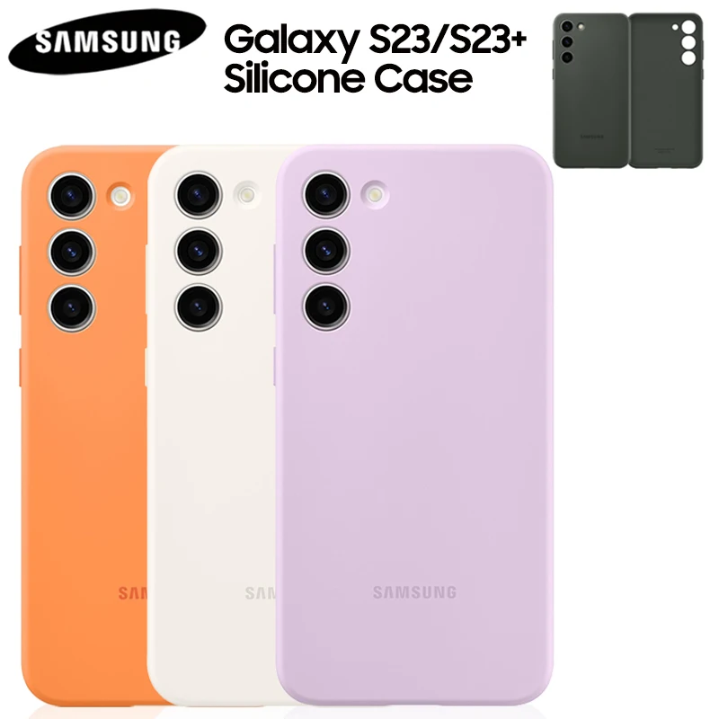 

Original Silicone Case For Samsung Galaxy S23 S23+ 5G Mobile Phone Housings S23 Plus S23Plus SM-S911B SM-S916B Silicone Cover