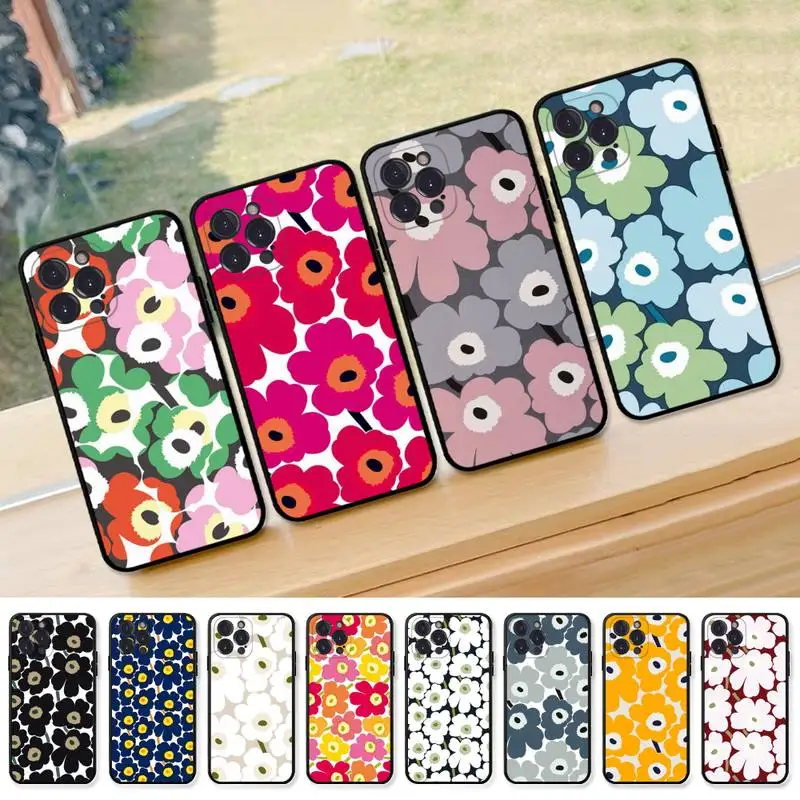 

Beautiful Colorful Poppy Flowers Phone Case For iPhone 8 7 6 6S Plus X SE 2020 XR XS 14 11 12 13 Mini Pro Max Mobile Case