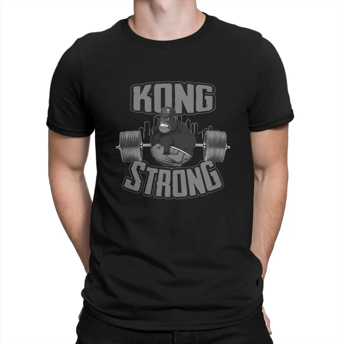Мужская футболка кроссфита KONG STRONG модная хипстерские толстовки в стиле