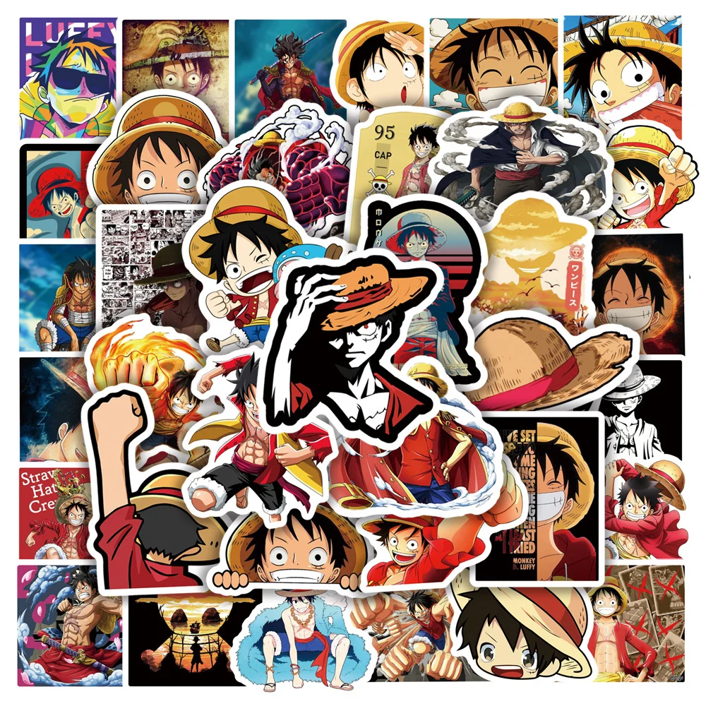 

10/30/56Pcs Cartoon One Piece Luffy Stickers Anime Sticker Notebook Motorcycle Skateboard Computer Mobile Phone Cartoon Toy