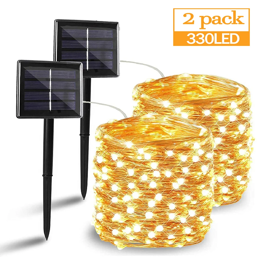 50/100/200/330 LED Solar Light Outdoor Lamp String Lights For Holiday Christmas Party Waterproof Fairy Lights Garden Garland