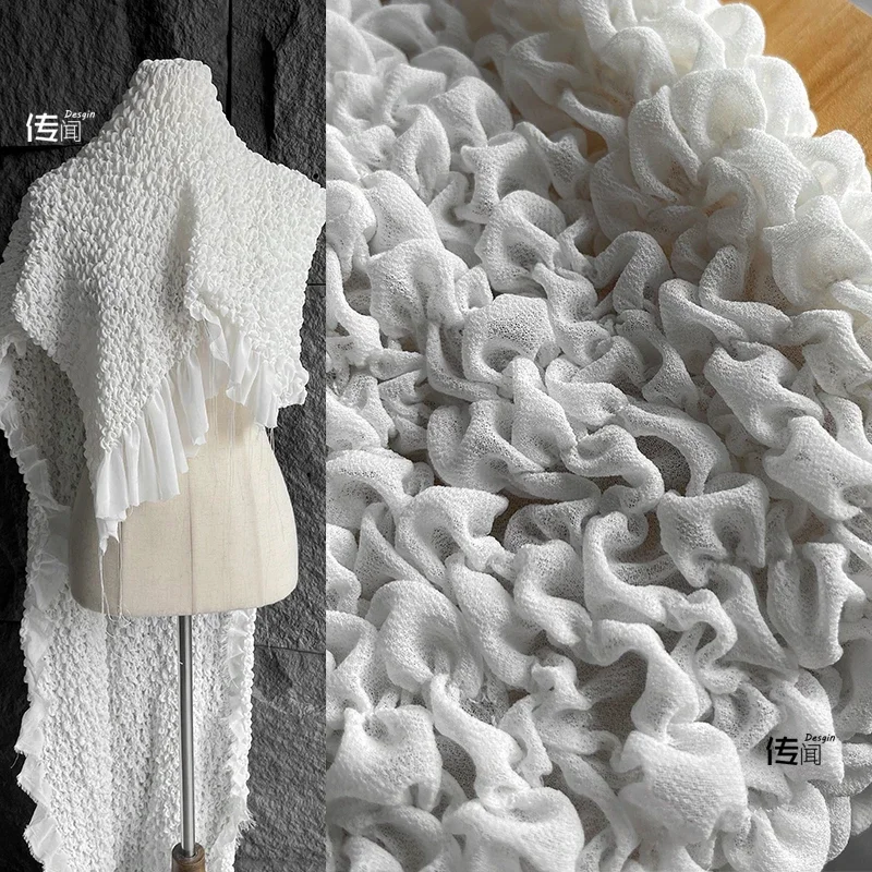 Слоеный жаккардовый суперэластичный трехмерный текстурный материал Креативная