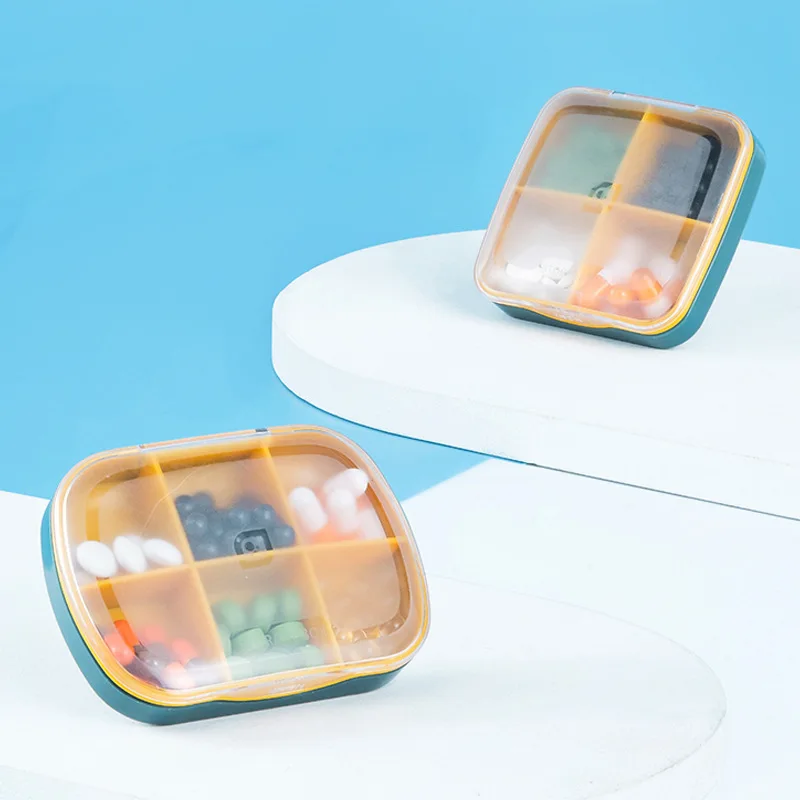 

Portable medicine box, sealed and moisture-proof, 7-day packaging box, portable reminder, mini medicine compartment storage box
