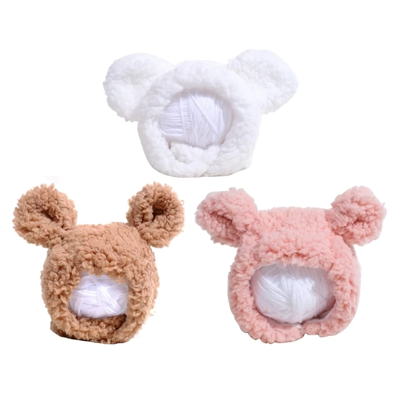 

Christmas Bear Ear Shape Hat for Dogs Cat Dress Up Supplies Pet Accessory 6XDE