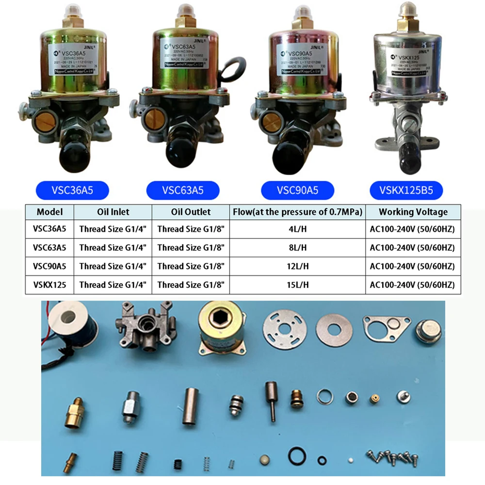 Burner Electromagnetic Pump 0f VSC63A5/VSC90A5/VSKX125 Tyle Oil Burner Diesel Stove Pump Methanol Alcohol-base Boiler Fuel Pump