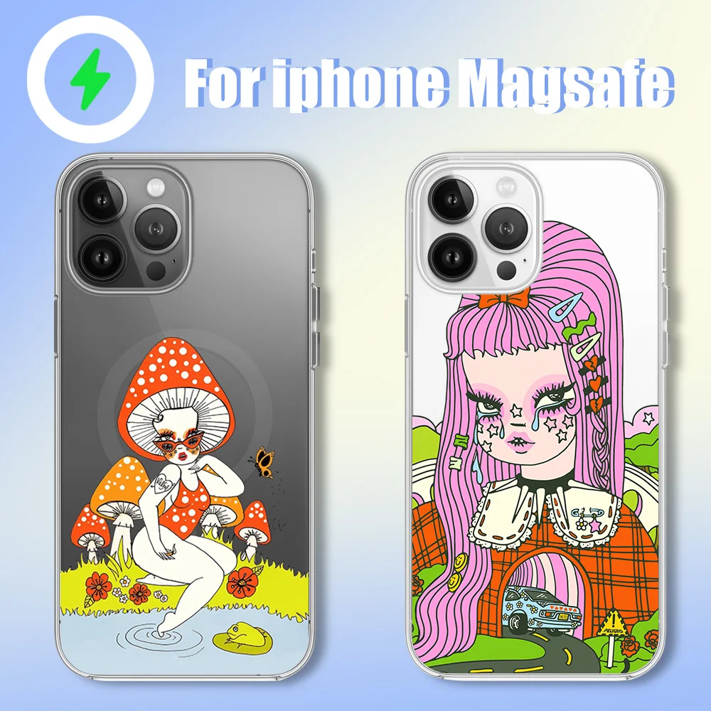 Чехол для телефона Valfre Art Prints iPhone 12 11 13 14 15 16 Max Pro Plus магнитный беспроводной чехол