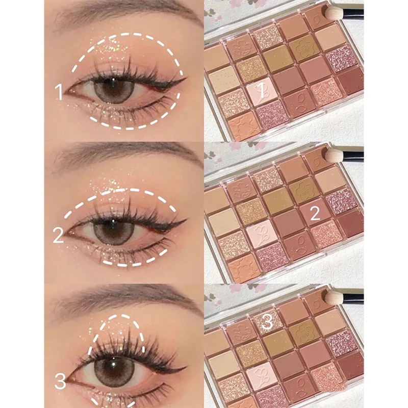 Multichrome Glitter Cream Eye Shadow Waterproof Korean Makeup Pallet Make-up For Women Shiny Eyes Cosmetic Tools Colorrose images - 6