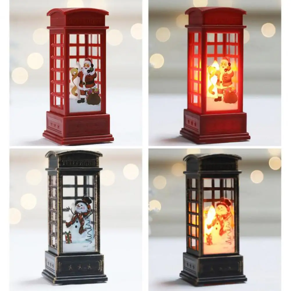 

Практичная Экологичная Рождественская подсветка, привлекательная телефонная будка, настольное украшение для создания атмосферы